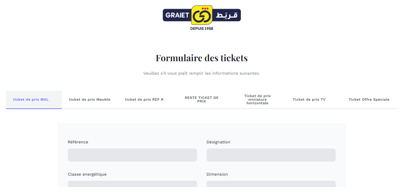An image of the Ticket website project.
